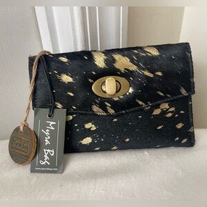 Myra Bag Black and Gold Wallet NWT